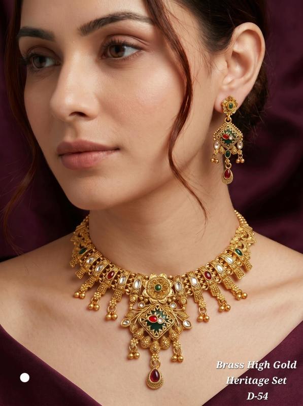 Harss high gold heritage set D 54 Imitation jewellery wholesalers in Gujarat